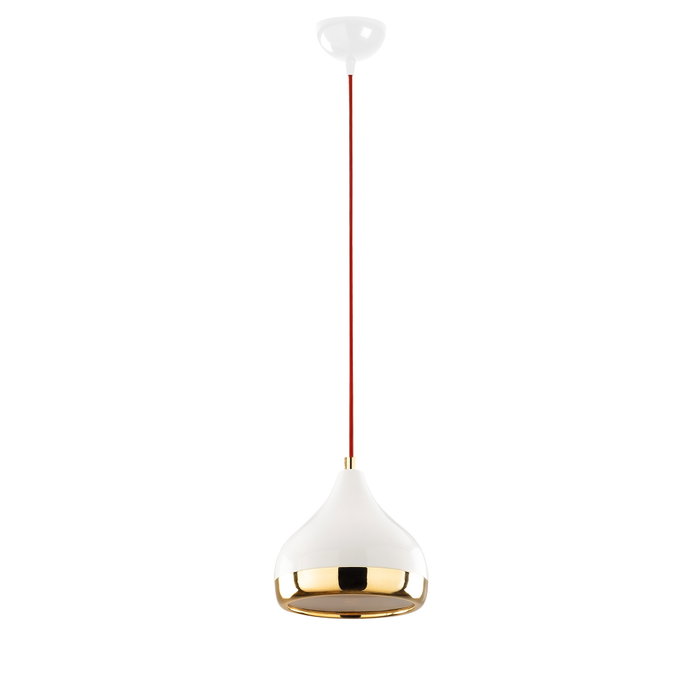Opviq Lámpara de Araña Blanco, Rojo y Dorado con Altura Ajustable